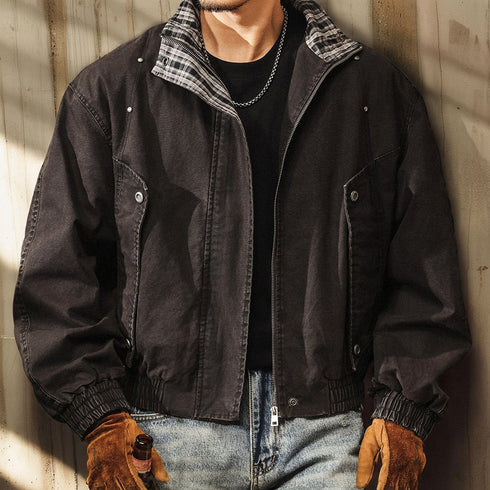 Classic Check Collar Jacket P1820